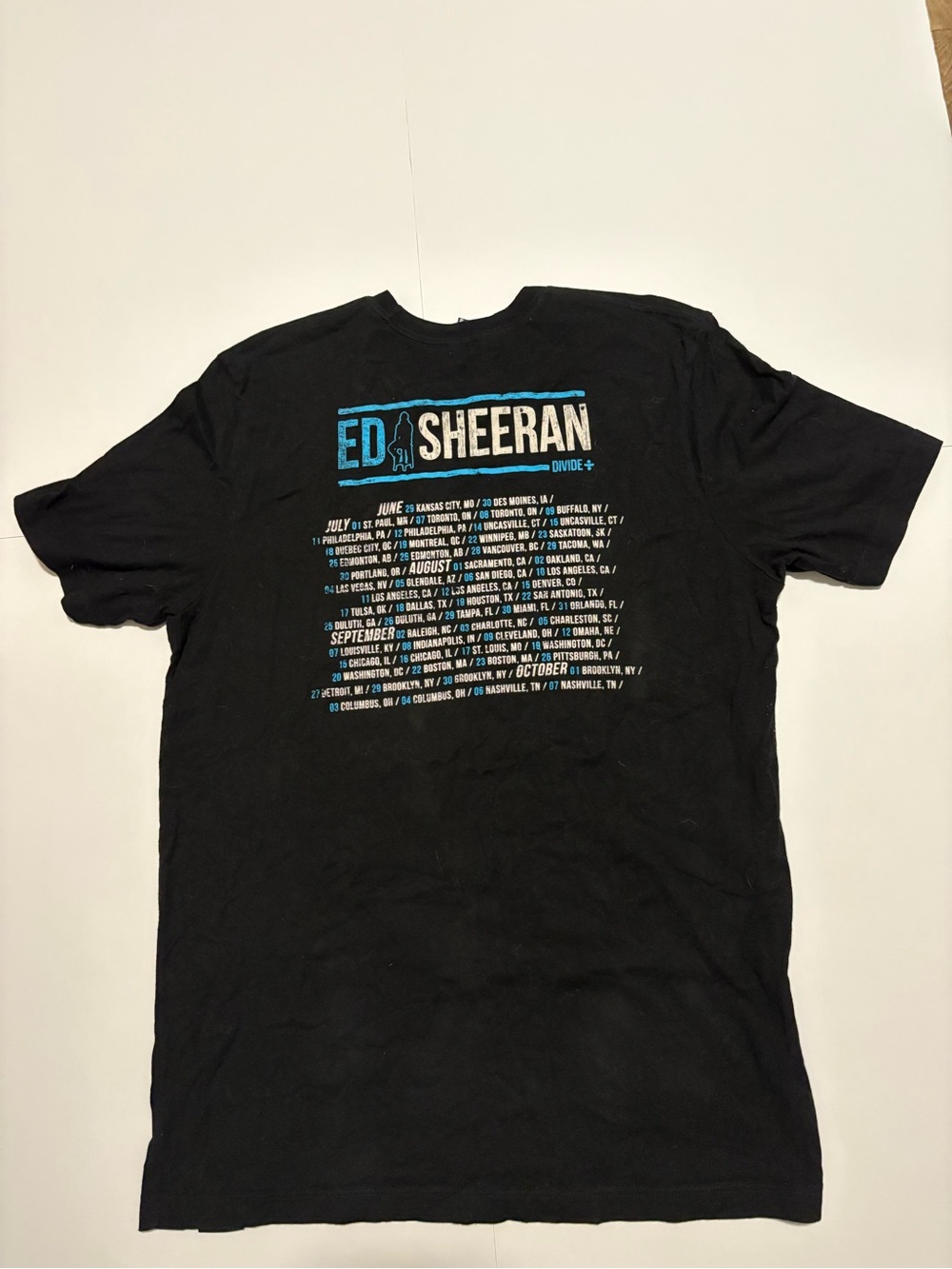 Ed Sheeran Divide World Tour Graphic Concert Tee Black XL - Picture 4 of 6
